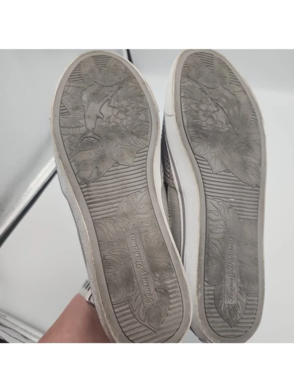 Tommy Bahama Beach Slip On Leather Deck Boat Shoes US Sz 10 D Mens Gray